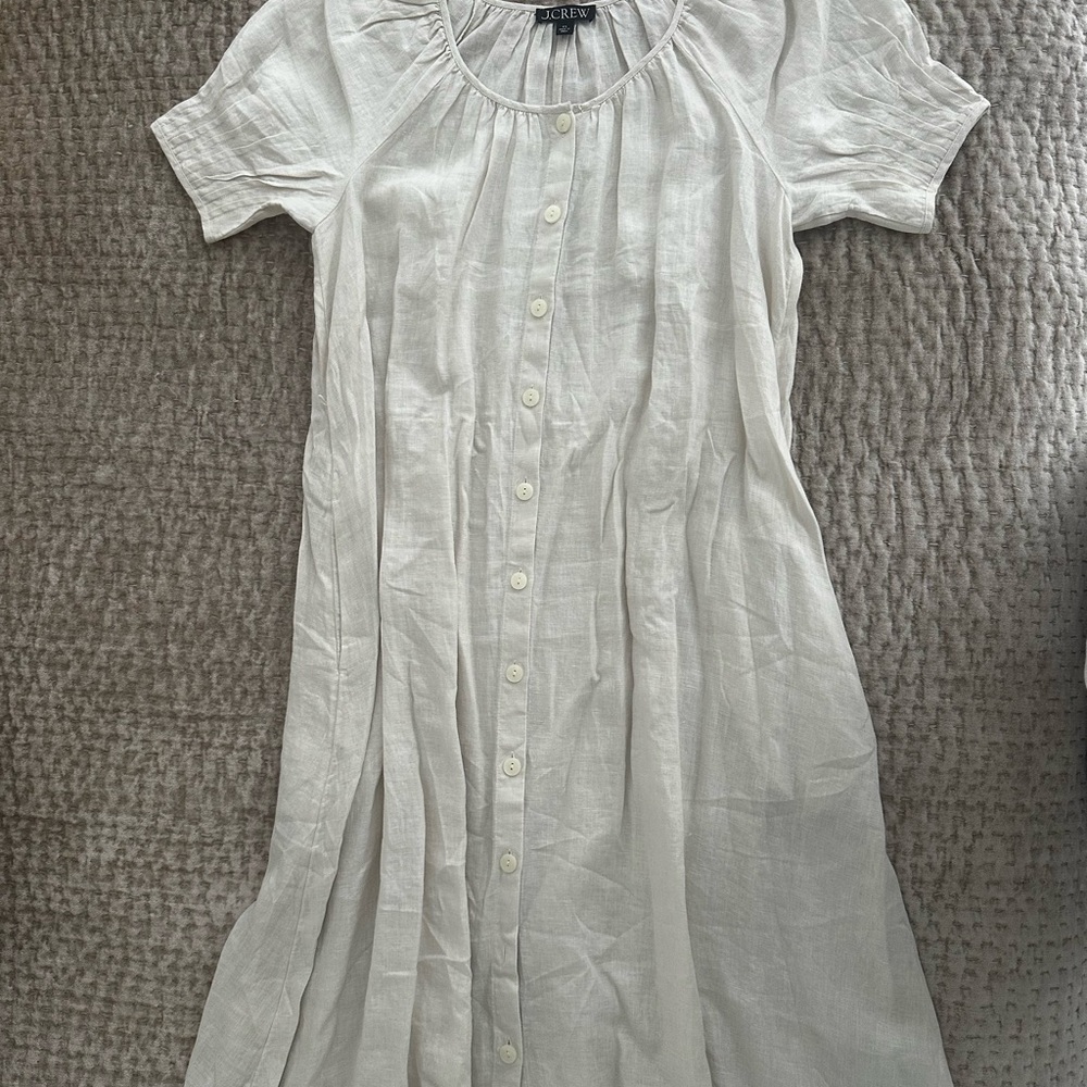 J. Crew Off-White Linen Dress